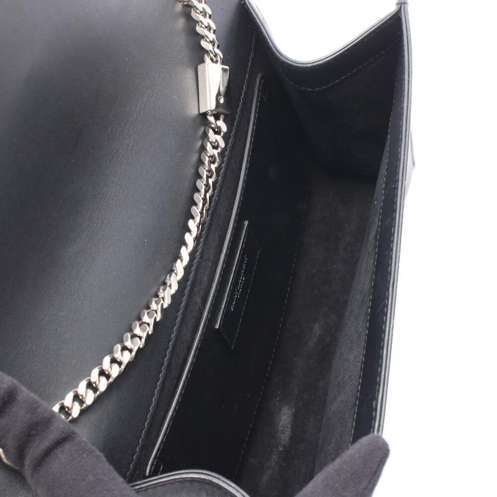 Saint Laurent Shoulder Kate Monogram Bag Paris Black Leather